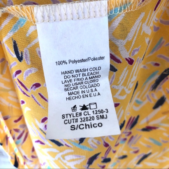 PAPERMOON Stitchfix Sheer Abstract Print Blouse S - Picture 8 of 8